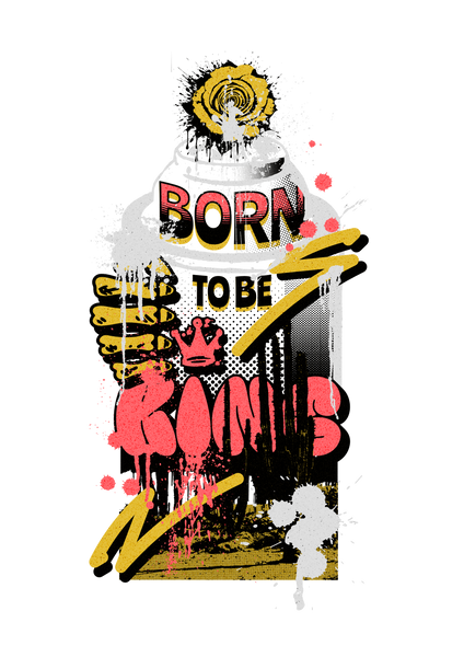 Camiseta Stampia Born To Be King - DTF 100% Algodón