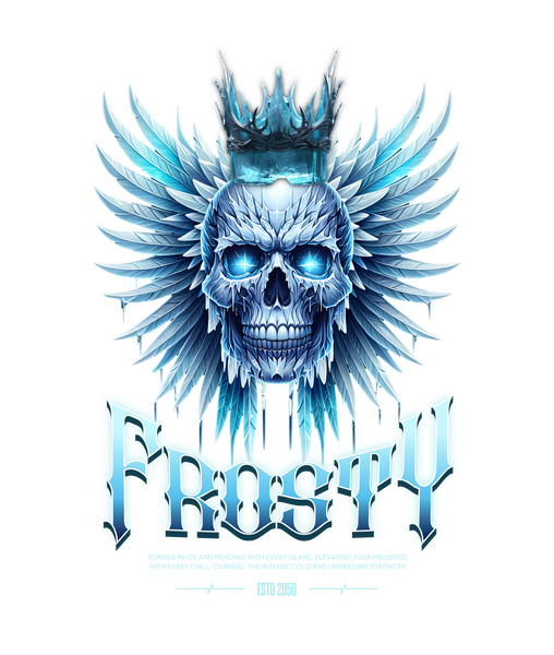 Camiseta Frosty Skull Wings – Calaveras x Stampia ❄️👑