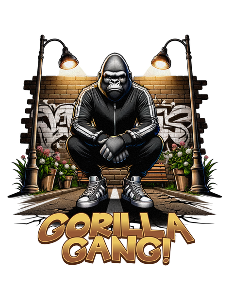 Camiseta Gorilla Gang DTF Urbana 100% Algodón - Stampia