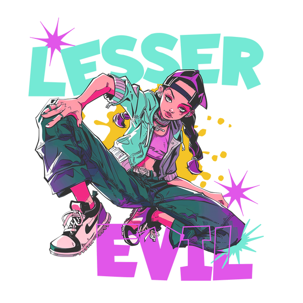 Camiseta Lesser Evil – Estilo callejero con alma traviesa