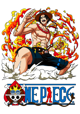 Camiseta Ace 🔥 One Piece x Stampia 🏴‍☠️💥