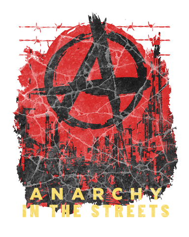 Camiseta Stampia Anarchy In The Streets - DTF 100% Algodón