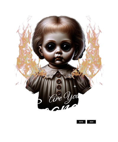 Camiseta Stampia Are You Scared? Muñeca de Terror | DTF 100% Algodón