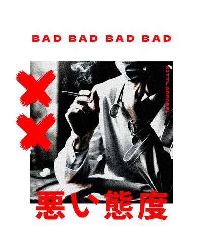 Camiseta Stampia Attitude Bad Bad con Estética Japonesa