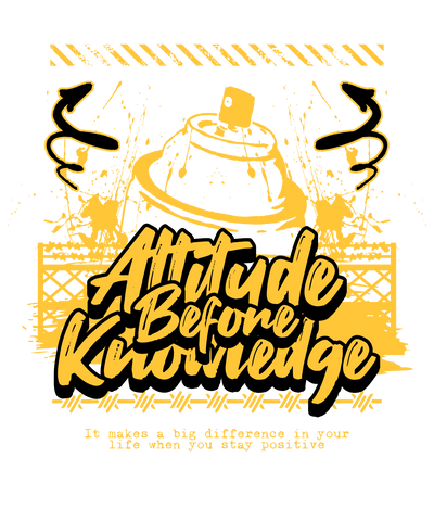Camiseta Stampia Attitude Before Knowledge - DTF 100% Algodón