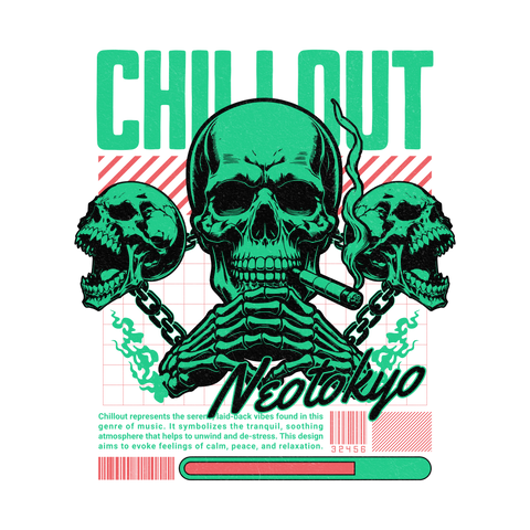 Camiseta Chillout Skulls – Calaveras x Stampia 💀🌿