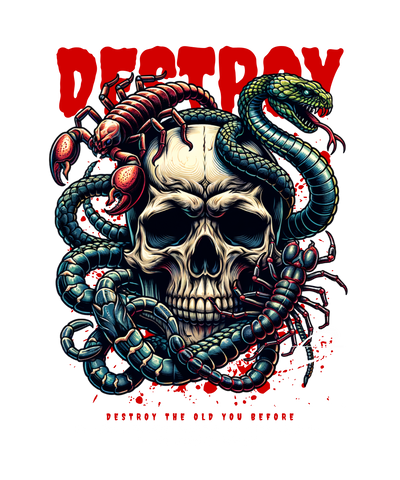 Camiseta Destroy Skull – Calaveras x Stampia ☠️🔥