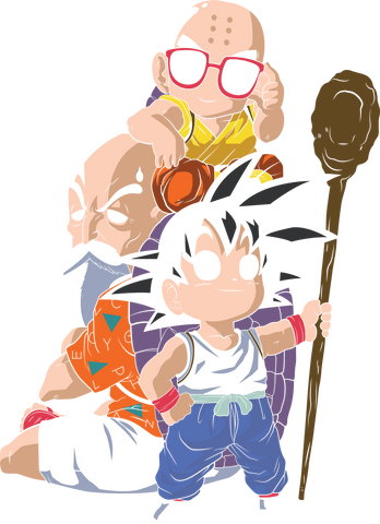 Camiseta Dragon Ball Chibi – Gokú y Krillin x Stampia 🐉✨
