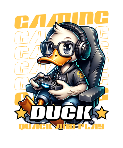 Camiseta Duck Gamer DTF Quick & Play 100% Algodón - Stampia