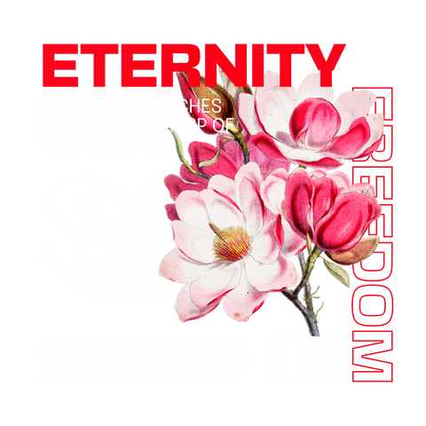 Camiseta Stampia Eternity & Freedom Floral XXI | DTF 100% Algodón