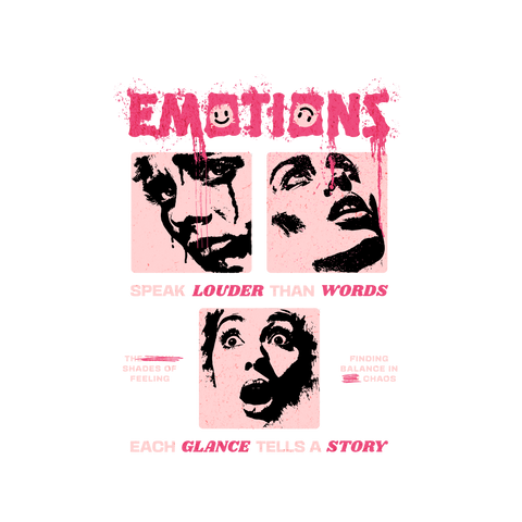 Glitch Faces – Camiseta Emocional & Gráfica Urbana