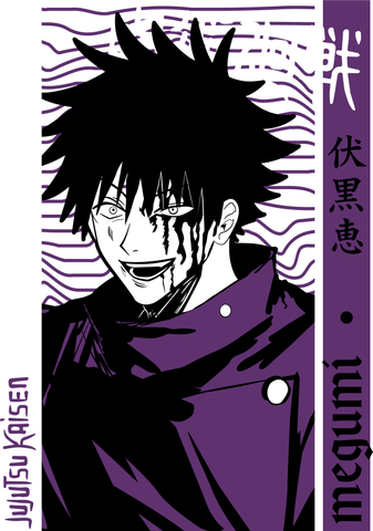 Camiseta Megumi Possessed – Jujutsu Kaisen x Stampia 🌀💀