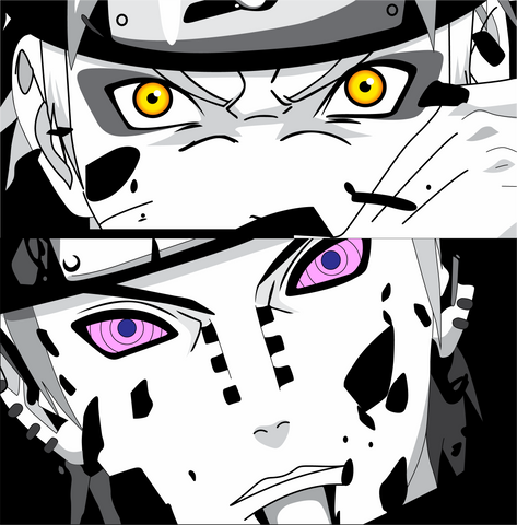 Camiseta Naruto vs Pain – Naruto Shippuden x Stampia 🔥👁️‍🗨️