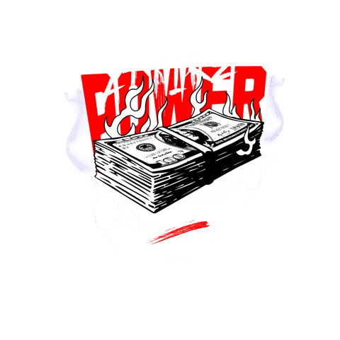 Power Attire – Camiseta Dinero, Calle y Poder Visual