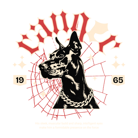 Camiseta Savage Doberman DTF Urban Authority 100% Algodón - Stampia