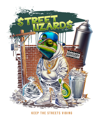 Camiseta Stampia Street Lizard$ Urban Style | DTF 100% Algodón