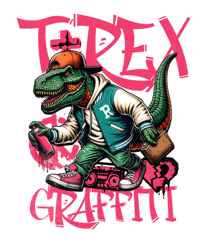 Camiseta T-Rex Graffiti – Estilo Salvaje y Urbano