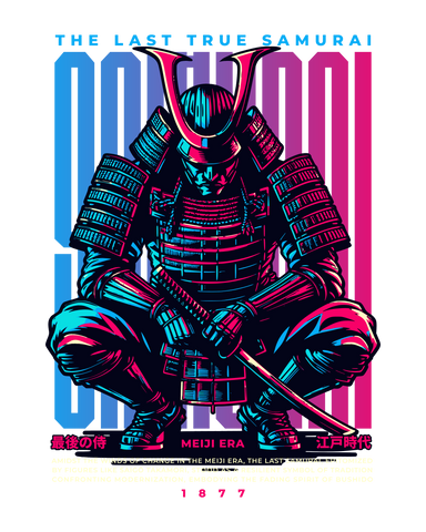 The Last True Samurai – Camiseta Estilo Samurai Japonés Era Meiji