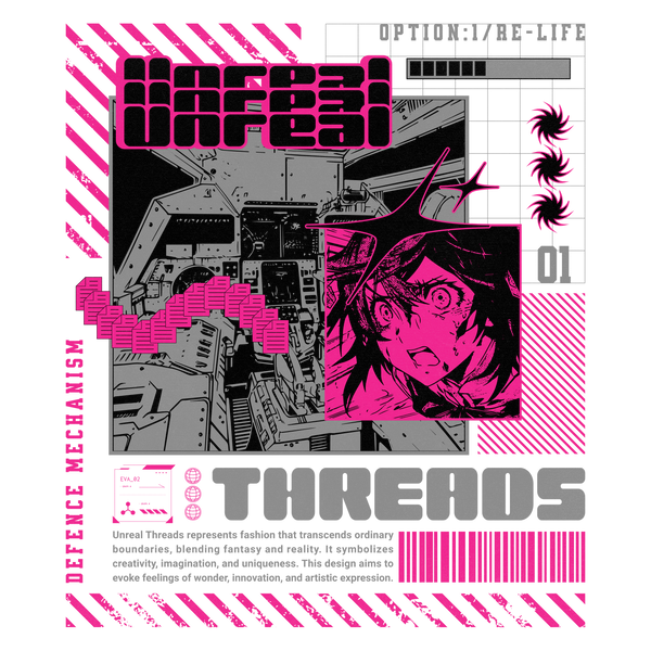Camiseta Unreal Threads – Mecha Re:Life x Stampia 🧠⚡