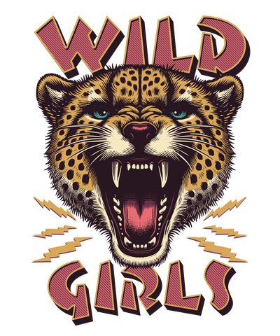 Camiseta Wild Girls DTF Leopard Power 100% Algodón - Stampia