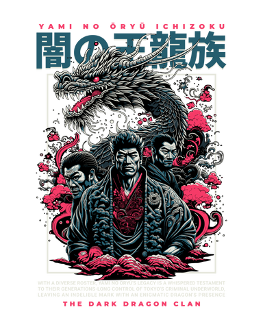 Yami no Ōryū Ichizoku – Camiseta Arte Clan Dragón Oscuro Tokyo